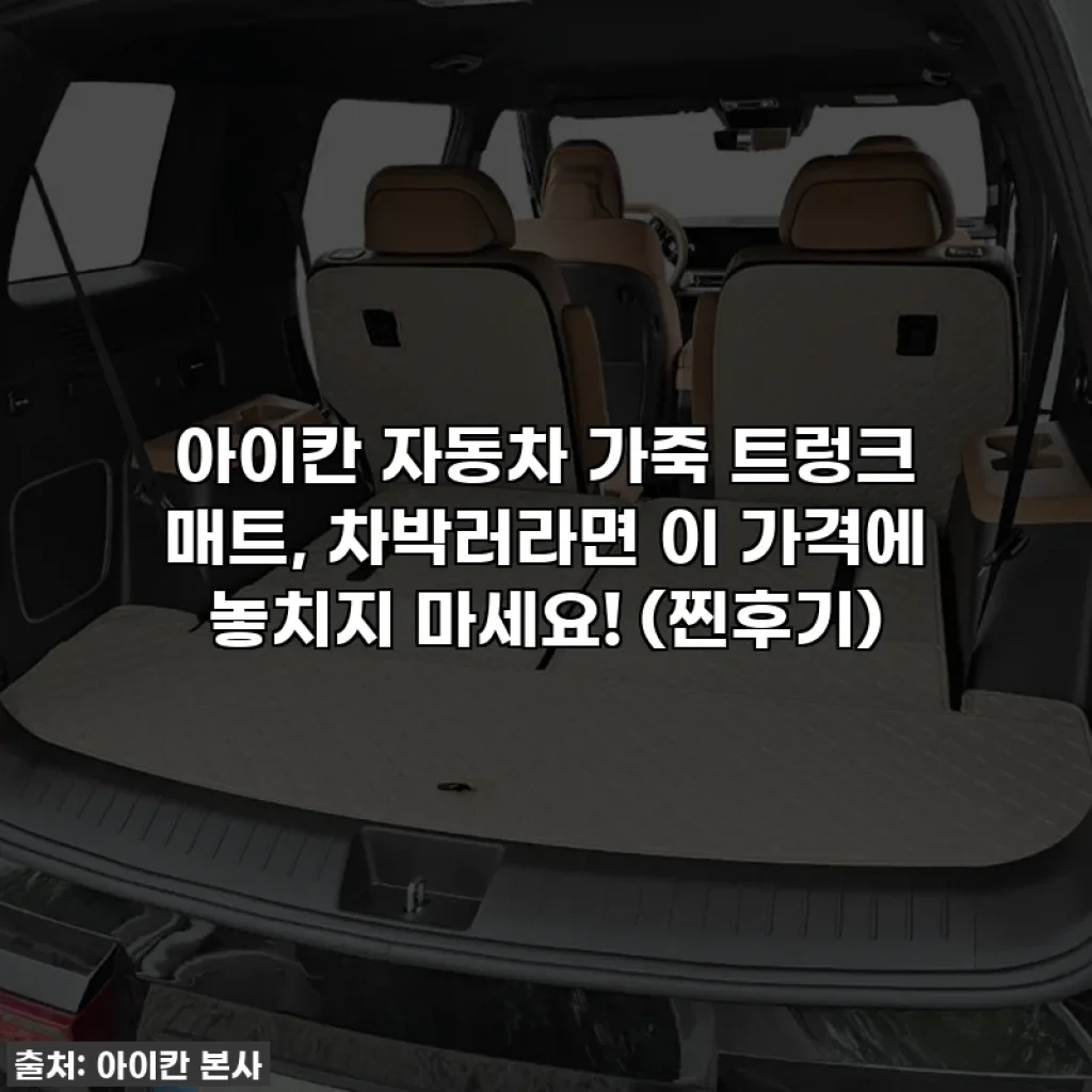 아이칸 자동차 가죽 트렁크 매트, 차박러라면 이 가격에 놓치지 마세요! (찐후기)