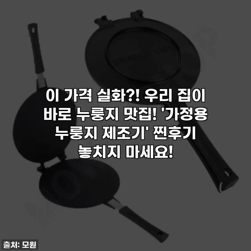 이 가격 실화?! 우리 집이 바로 누룽지 맛집! '가정용 누룽지 제조기' 찐후기 놓치지 마세요!
