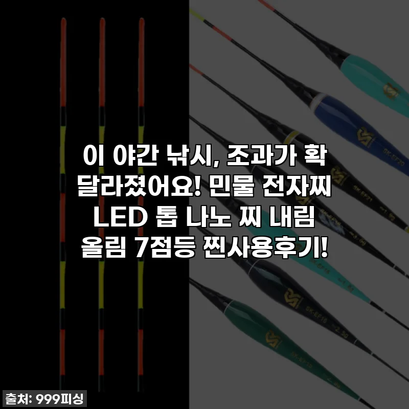 이 야간 낚시, 조과가 확 달라졌어요! 민물 전자찌 LED 톱 나노 찌 내림 올림 7점등 찐사용후기!