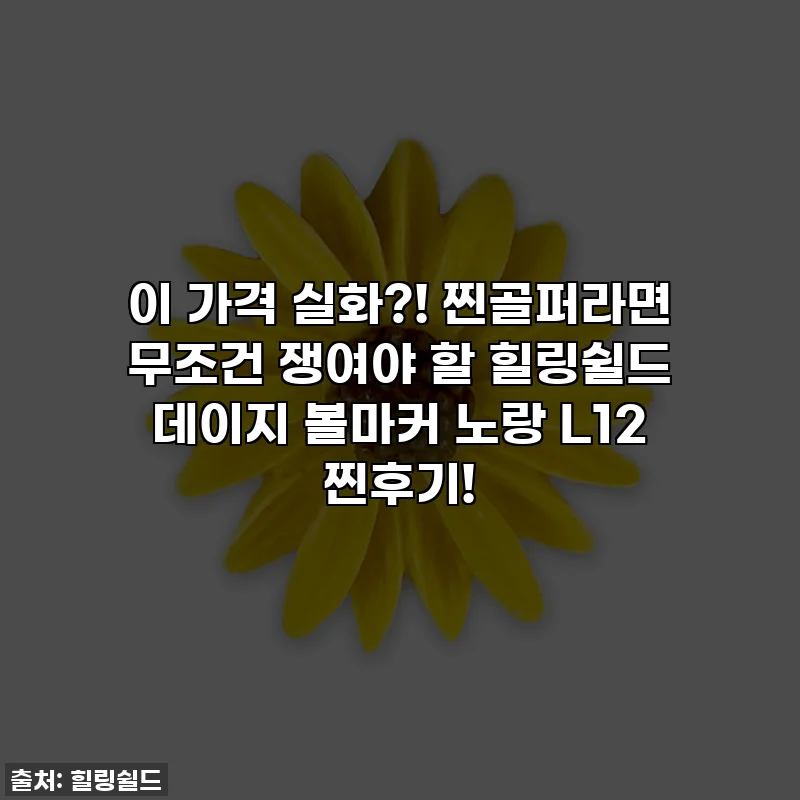 이 가격 실화?! 찐골퍼라면 무조건 쟁여야 할 힐링쉴드 데이지 볼마커 노랑 L12 찐후기!