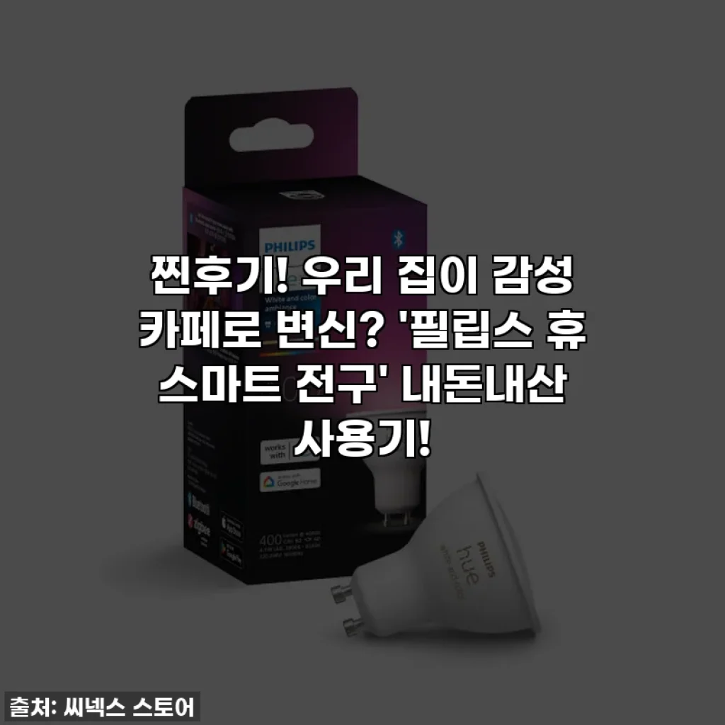 찐후기! 우리 집이 감성 카페로 변신? '필립스 휴 스마트 전구' 내돈내산 사용기!