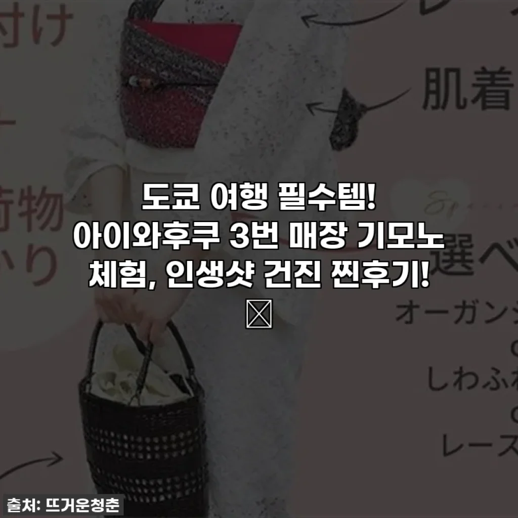 도쿄 여행 필수템! 아이와후쿠 3번 매장 기모노 체험, 인생샷 건진 찐후기! ✨