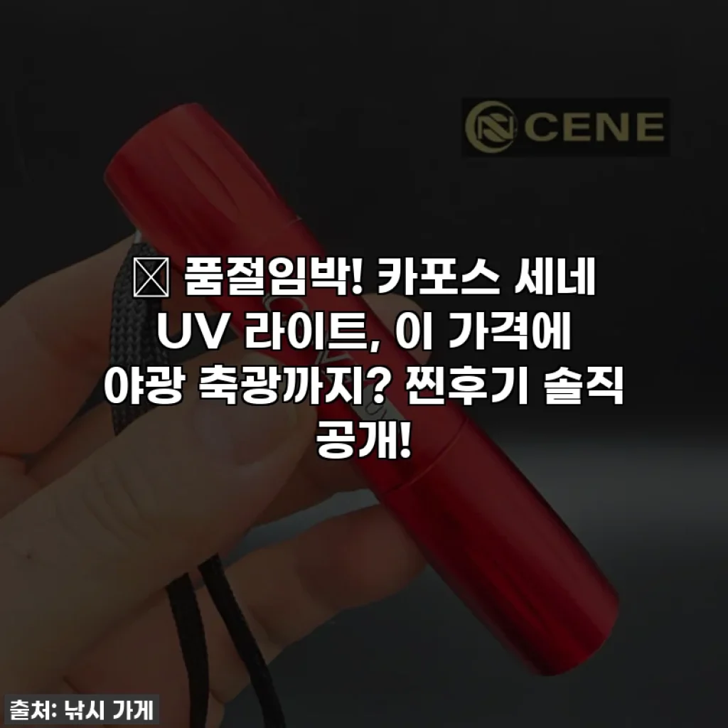 🔥 품절임박! 카포스 세네 UV 라이트, 이 가격에 야광 축광까지? 찐후기 솔직 공개!