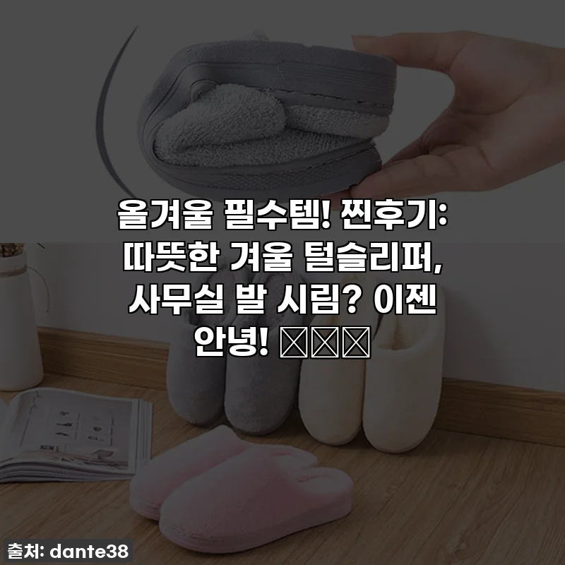 올겨울 필수템! 찐후기: 따뜻한 겨울 털슬리퍼, 사무실 발 시림? 이젠 안녕! ❄️✨