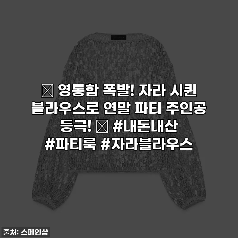 ✨ 영롱함 폭발! 자라 시퀸 블라우스로 연말 파티 주인공 등극! 💃 #내돈내산 #파티룩 #자라블라우스