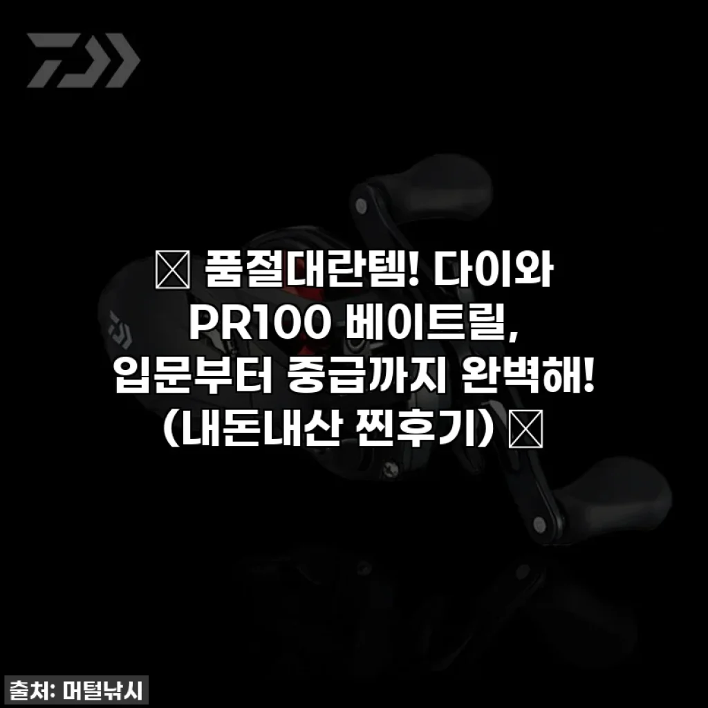 ✨ 품절대란템! 다이와 PR100 베이트릴, 입문부터 중급까지 완벽해! (내돈내산 찐후기) ✨