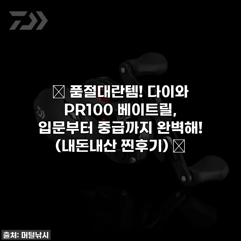 ✨ 품절대란템! 다이와 PR100 베이트릴, 입문부터 중급까지 완벽해! (내돈내산 찐후기) ✨
