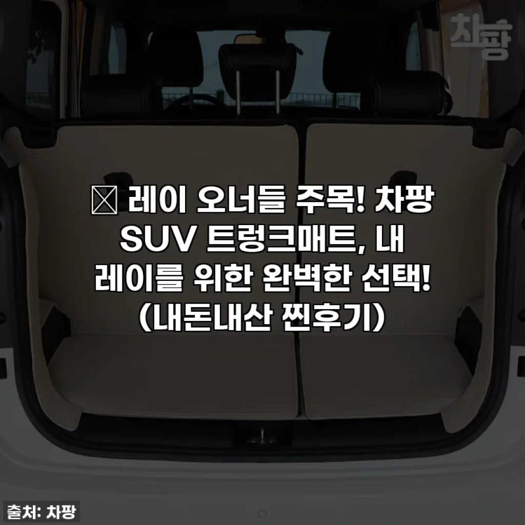 🔥 레이 오너들 주목! 차팡 SUV 트렁크매트, 내 레이를 위한 완벽한 선택! (내돈내산 찐후기)