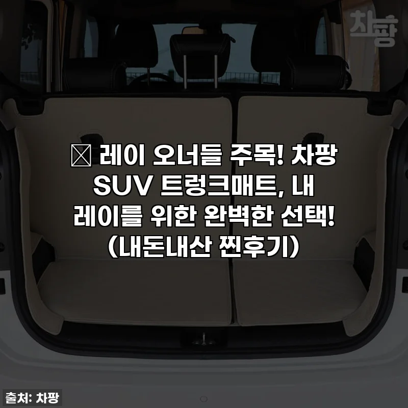 🔥 레이 오너들 주목! 차팡 SUV 트렁크매트, 내 레이를 위한 완벽한 선택! (내돈내산 찐후기)