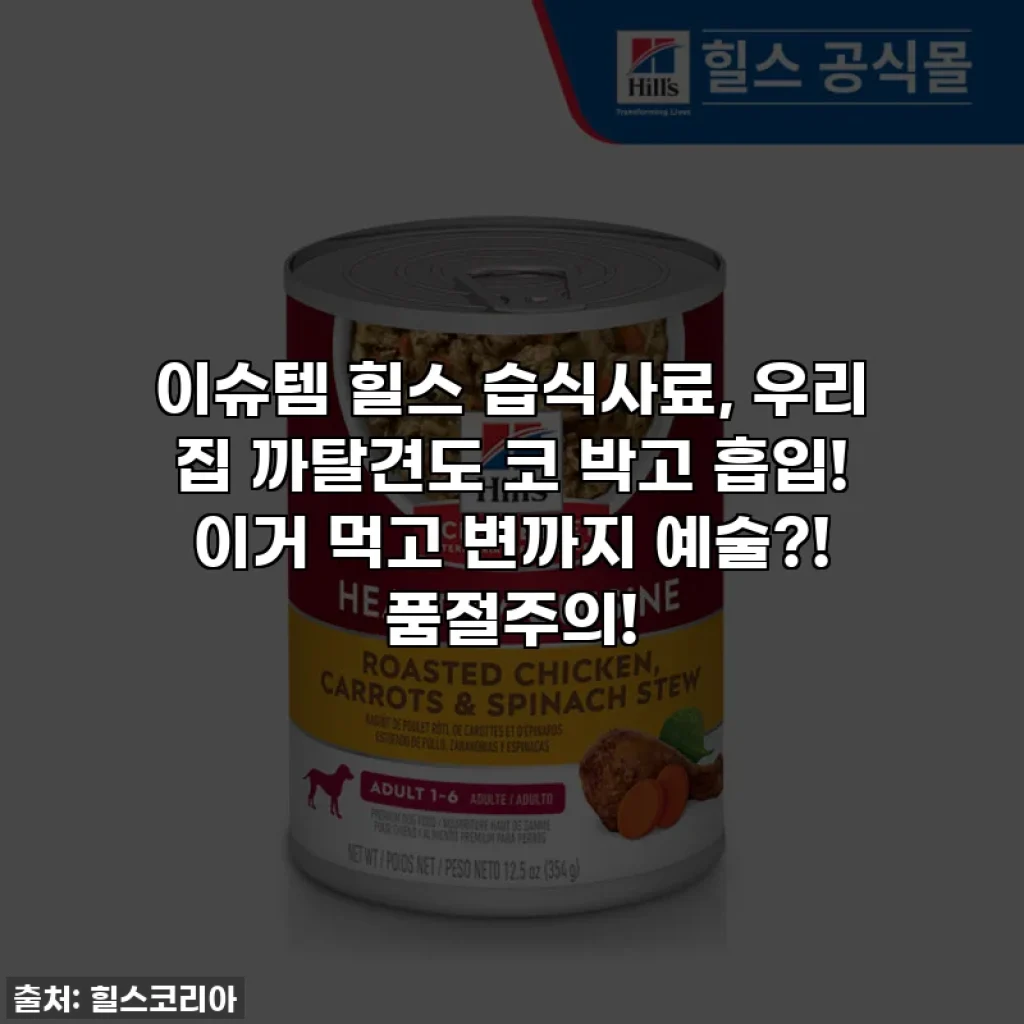 이슈템 힐스 습식사료, 우리 집 까탈견도 코 박고 흡입! 이거 먹고 변까지 예술?! 품절주의!