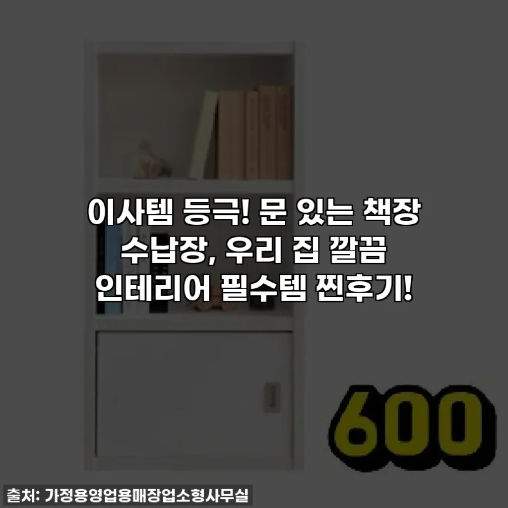 이사템 등극! 문 있는 책장 수납장, 우리 집 깔끔 인테리어 필수템 찐후기!