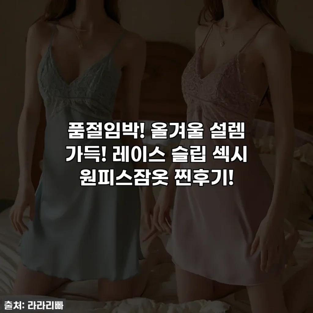 품절임박! 올겨울 설렘 가득! 레이스 슬립 섹시 원피스잠옷 찐후기!