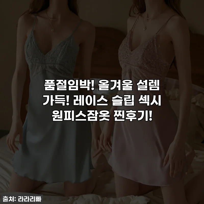 품절임박! 올겨울 설렘 가득! 레이스 슬립 섹시 원피스잠옷 찐후기!