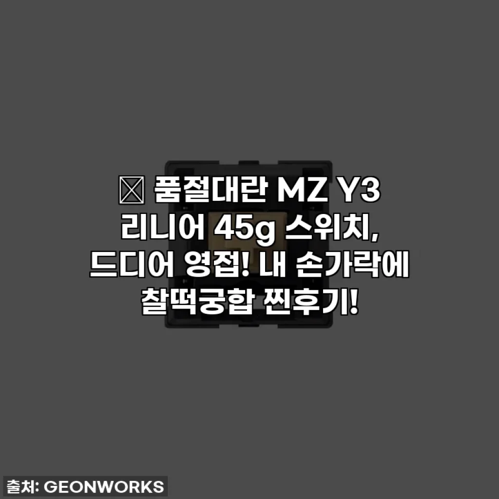 🔥 품절대란 MZ Y3 리니어 45g 스위치, 드디어 영접! 내 손가락에 찰떡궁합 찐후기!