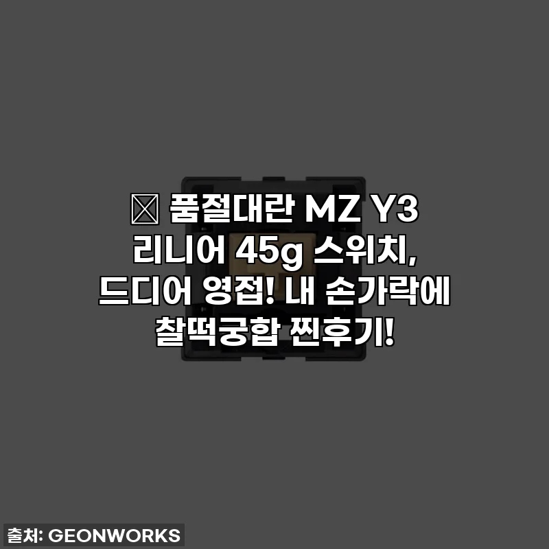 🔥 품절대란 MZ Y3 리니어 45g 스위치, 드디어 영접! 내 손가락에 찰떡궁합 찐후기!