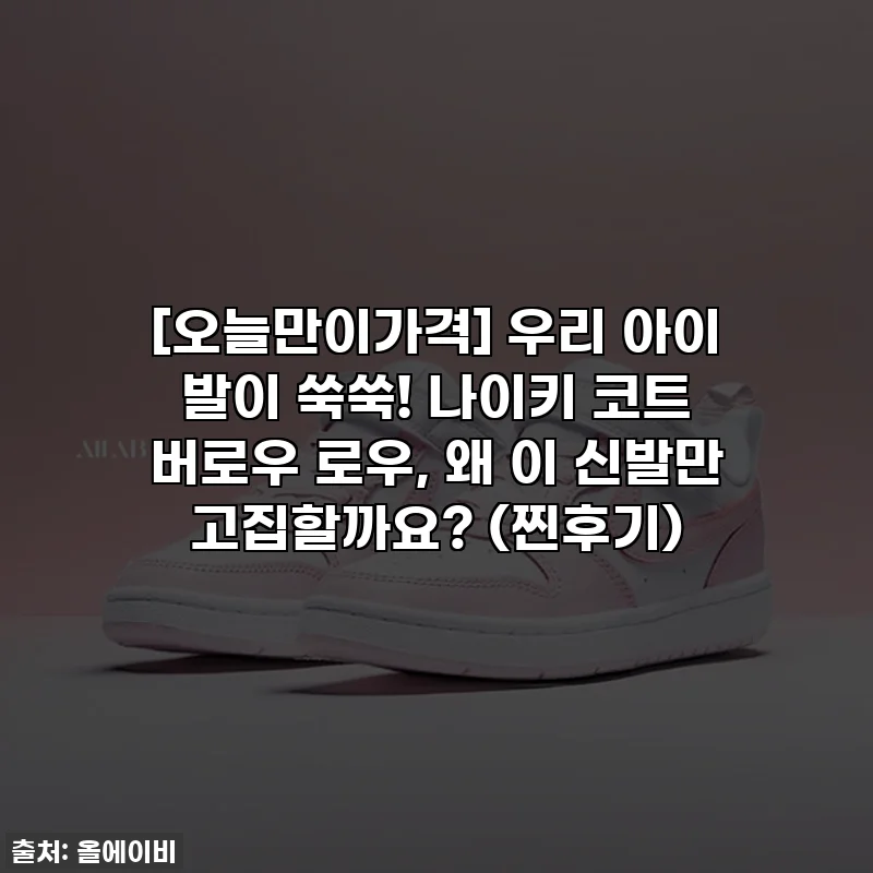 [오늘만이가격] 우리 아이 발이 쑥쑥! 나이키 코트 버로우 로우, 왜 이 신발만 고집할까요? (찐후기)