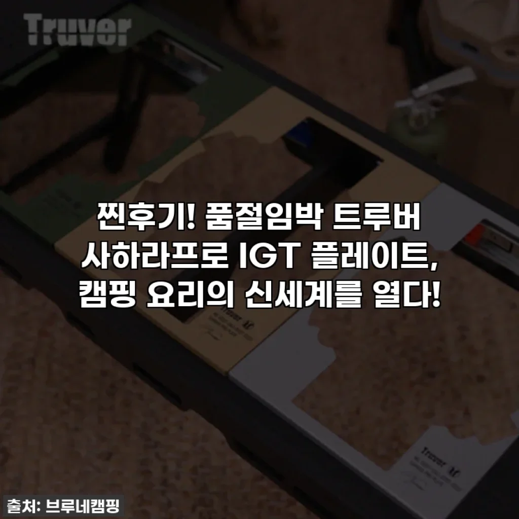 찐후기! 품절임박 트루버 사하라프로 IGT 플레이트, 캠핑 요리의 신세계를 열다!