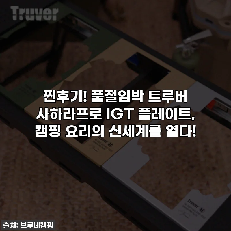 찐후기! 품절임박 트루버 사하라프로 IGT 플레이트, 캠핑 요리의 신세계를 열다!