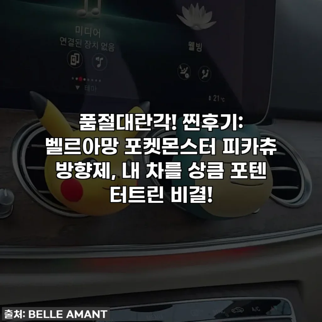 품절대란각! 찐후기: 벨르아망 포켓몬스터 피카츄 방향제, 내 차를 상큼 포텐 터트린 비결!