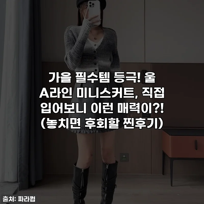 가을 필수템 등극! 울 A라인 미니스커트, 직접 입어보니 이런 매력이?! (놓치면 후회할 찐후기)