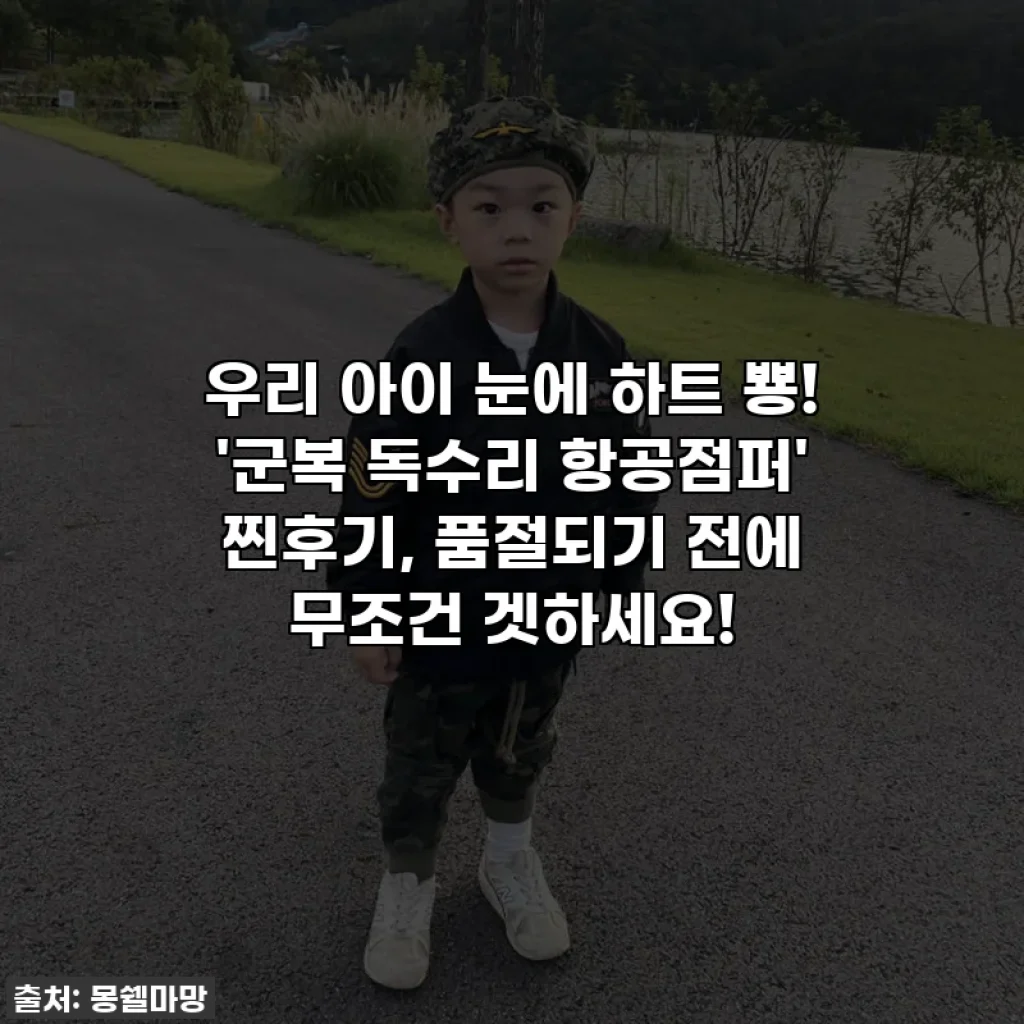 우리 아이 눈에 하트 뿅! '군복 독수리 항공점퍼' 찐후기, 품절되기 전에 무조건 겟하세요!
