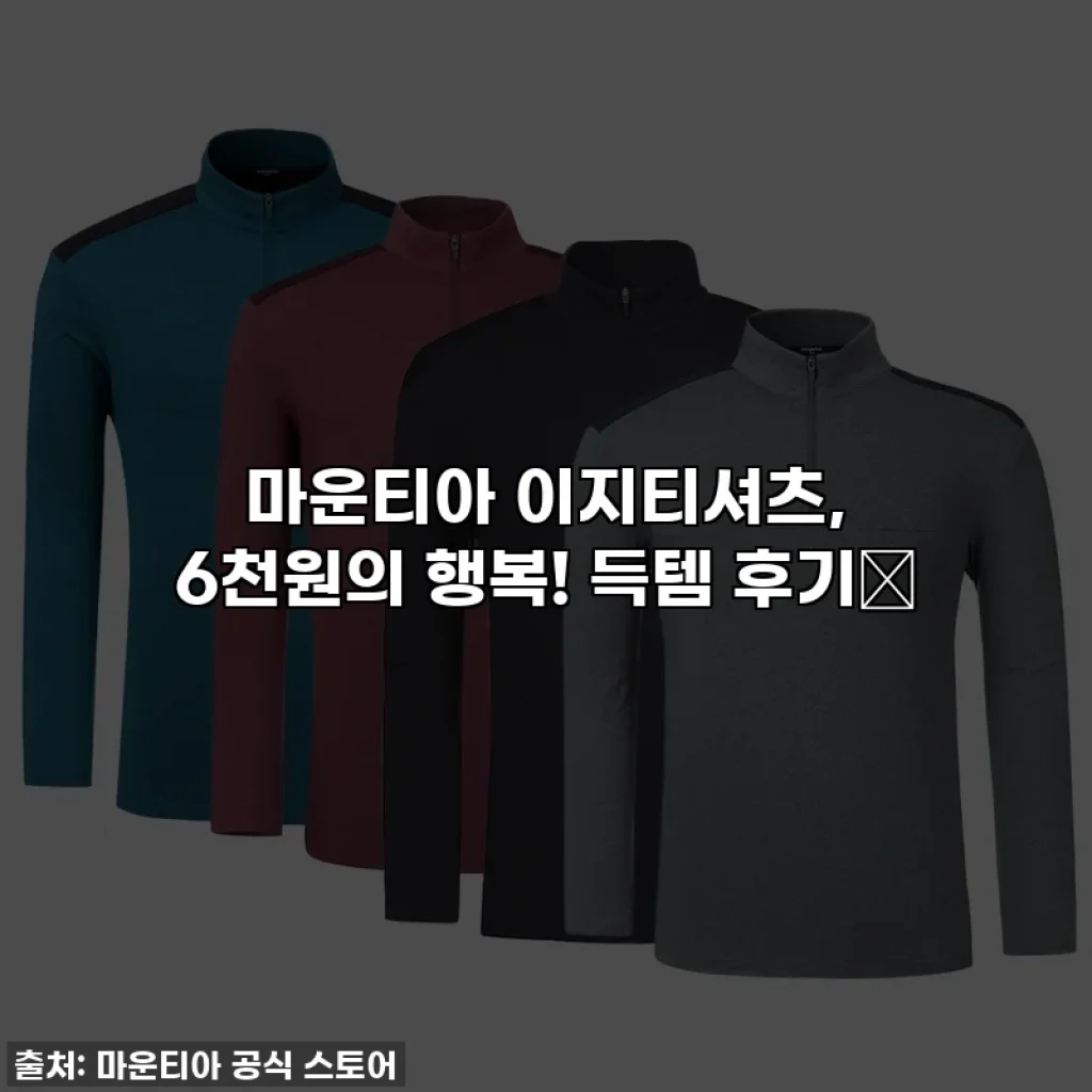 마운티아 이지티셔츠, 6천원의 행복! 득템 후기✨