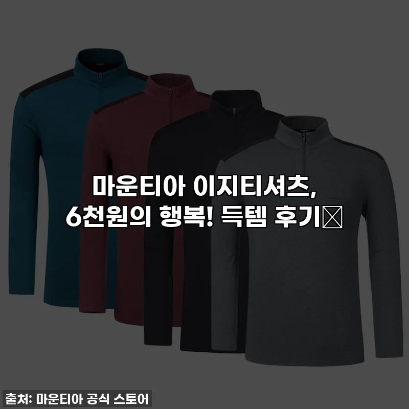 마운티아 이지티셔츠, 6천원의 행복! 득템 후기✨