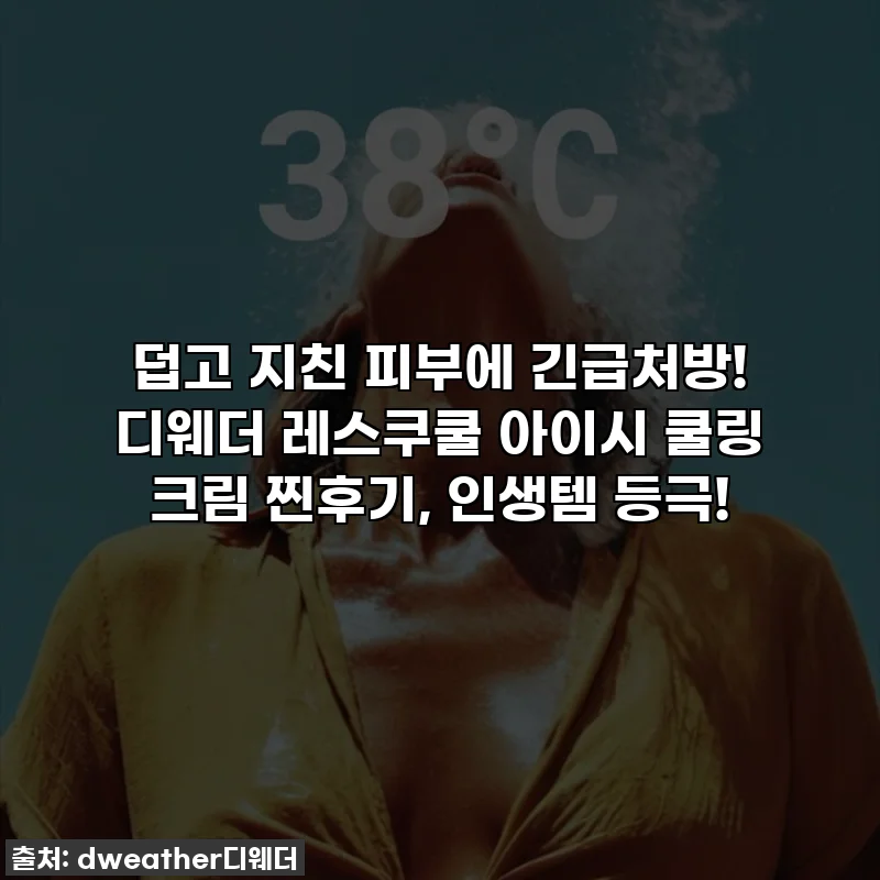 덥고 지친 피부에 긴급처방! 디웨더 레스쿠쿨 아이시 쿨링 크림 찐후기, 인생템 등극!