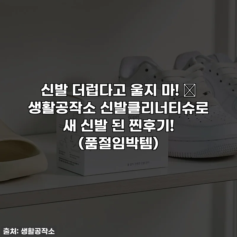 신발 더럽다고 울지 마! 👟 생활공작소 신발클리너티슈로 새 신발 된 찐후기! (품절임박템)