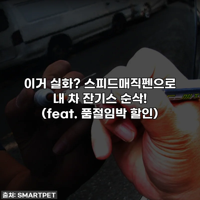 이거 실화? 스피드매직펜으로 내 차 잔기스 순삭! (feat. 품절임박 할인)