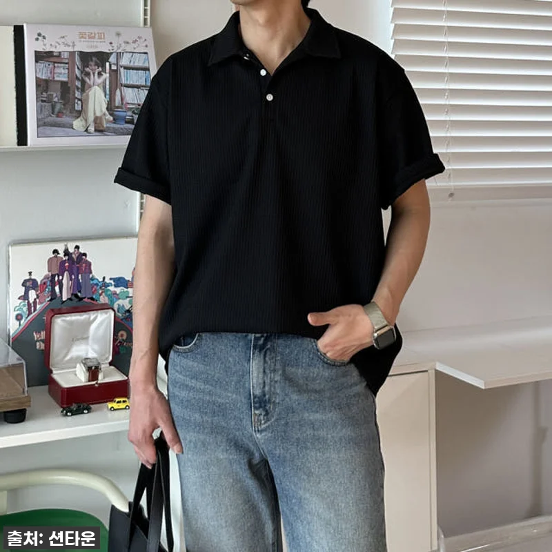헨리넥 반팔 빅사이즈 오버핏 남자 카 관련 이미지 2