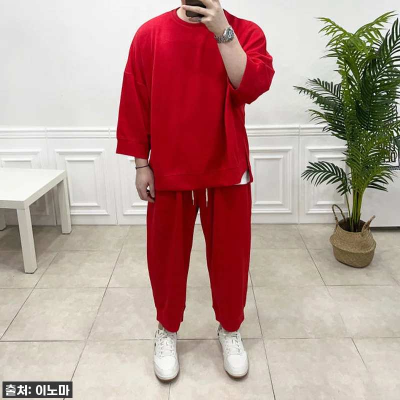 남자 여름 트레이닝복 오버핏 스트릿 관련 이미지 2