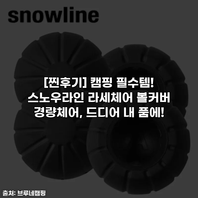 [찐후기] 캠핑 필수템! 스노우라인 라세체어 볼커버 경량체어, 드디어 내 품에!