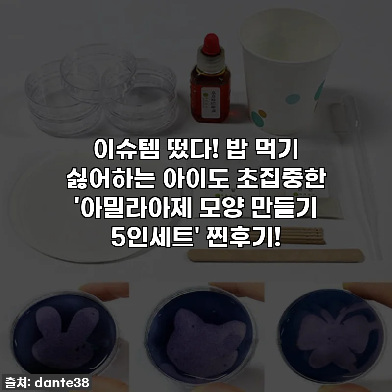 이슈템 떴다! 밥 먹기 싫어하는 아이도 초집중한 '아밀라아제 모양 만들기 5인세트' 찐후기!