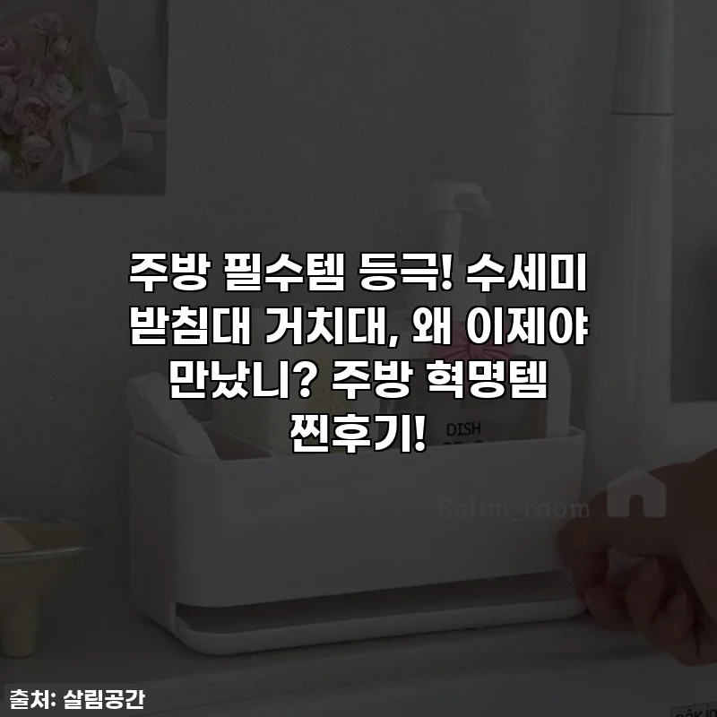 주방 필수템 등극! 수세미 받침대 거치대, 왜 이제야 만났니? 주방 혁명템 찐후기!