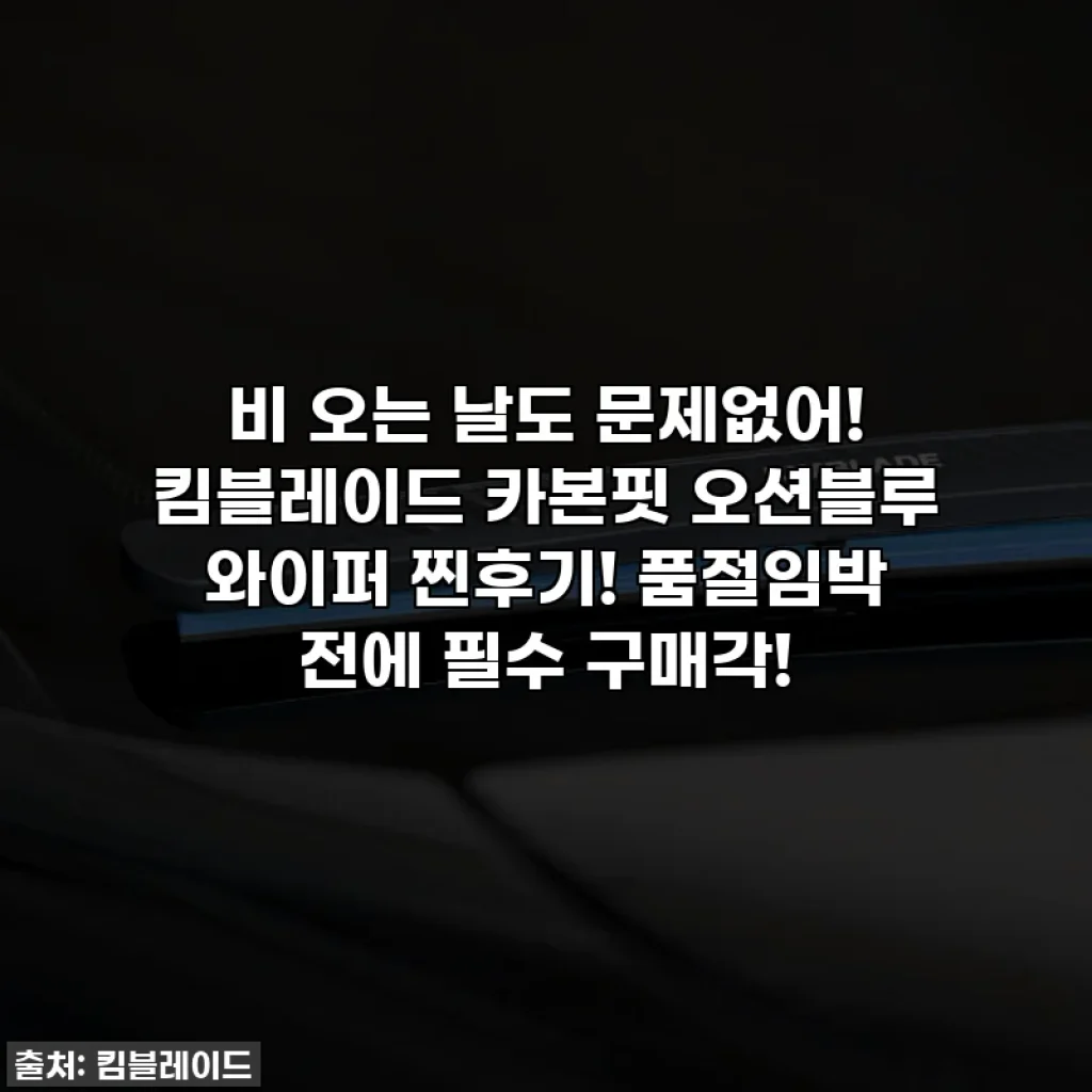 비 오는 날도 문제없어! 킴블레이드 카본핏 오션블루 와이퍼 찐후기! 품절임박 전에 필수 구매각!