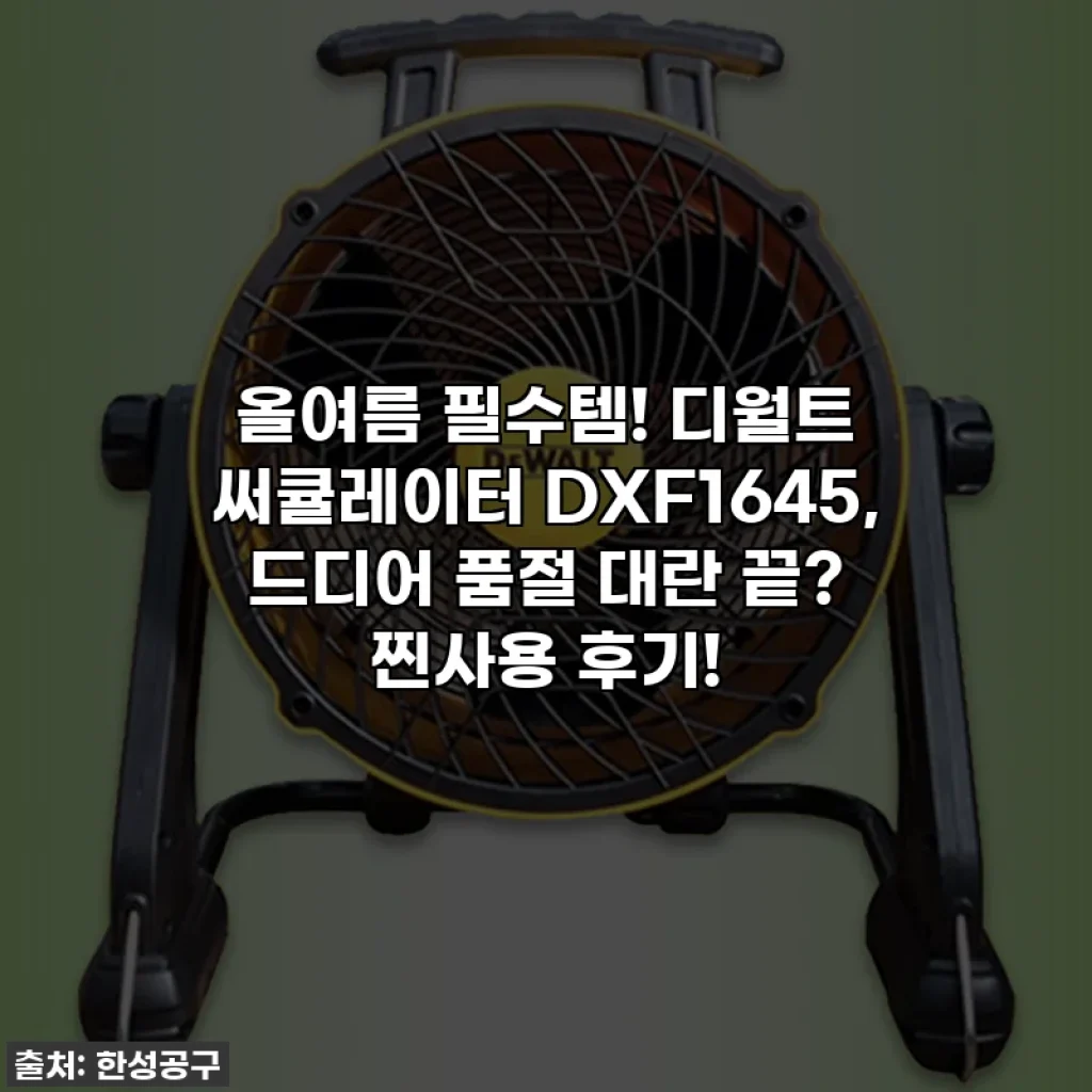 올여름 필수템! 디월트 써큘레이터 DXF1645, 드디어 품절 대란 끝? 찐사용 후기!