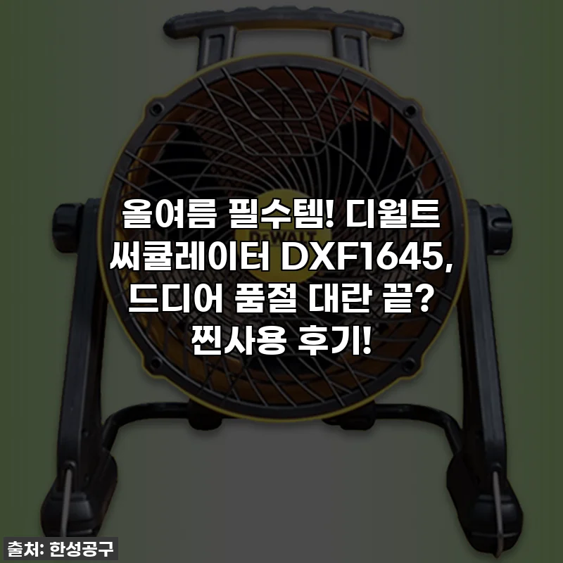 올여름 필수템! 디월트 써큘레이터 DXF1645, 드디어 품절 대란 끝? 찐사용 후기!