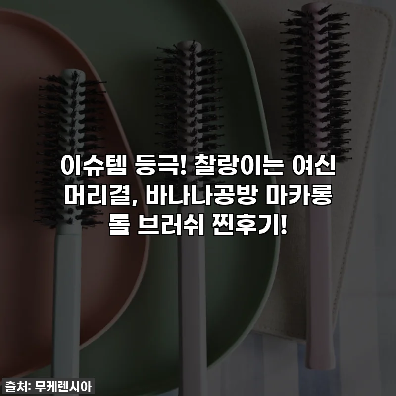 이슈템 등극! 찰랑이는 여신 머리결, 바나나공방 마카롱 롤 브러쉬 찐후기!