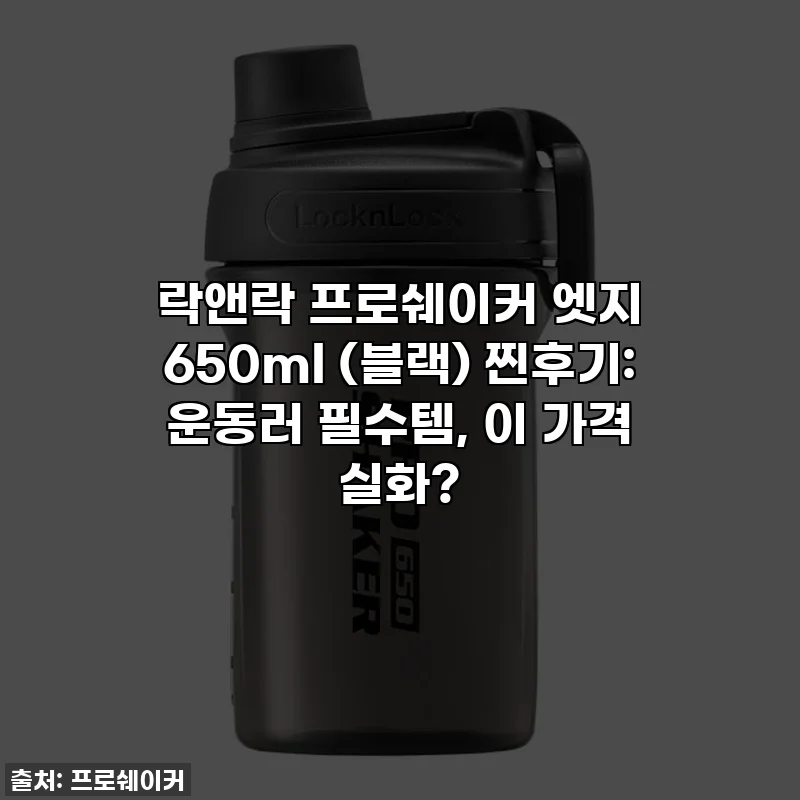 락앤락 프로쉐이커 엣지 650ml (블랙) 찐후기: 운동러 필수템, 이 가격 실화?