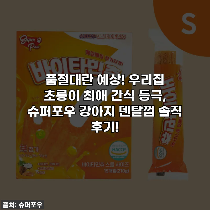 품절대란 예상! 우리집 초롱이 최애 간식 등극, 슈퍼포우 강아지 덴탈껌 솔직 후기!