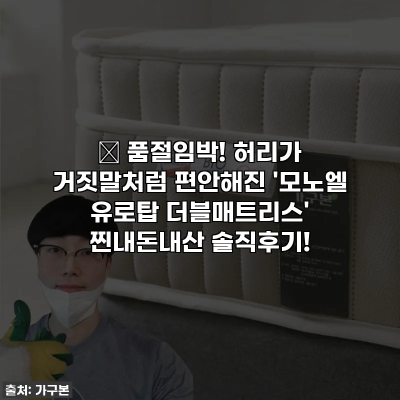 🚨 품절임박! 허리가 거짓말처럼 편안해진 '모노엘 유로탑 더블매트리스' 찐내돈내산 솔직후기!
