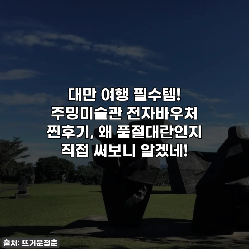 대만 여행 필수템! 주밍미술관 전자바우처 찐후기, 왜 품절대란인지 직접 써보니 알겠네!