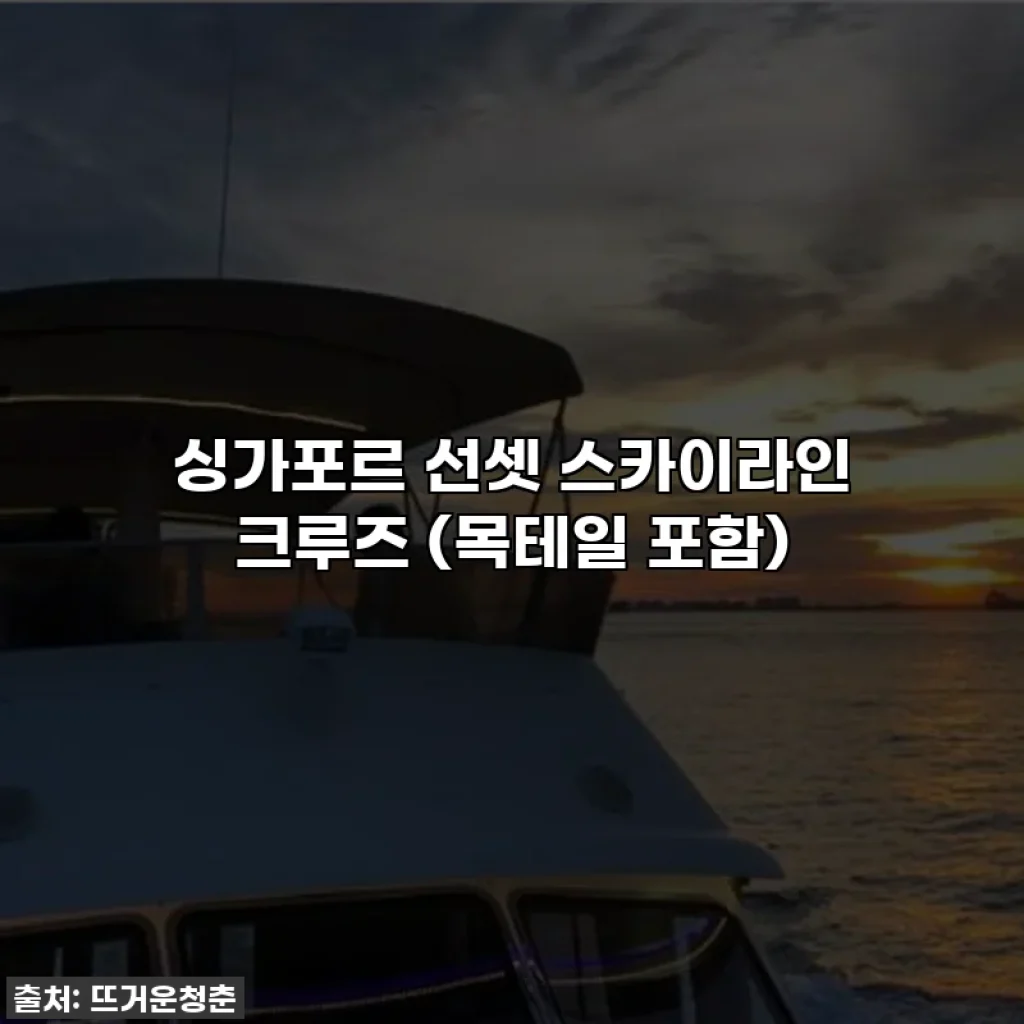 싱가포르 선셋 스카이라인 크루즈 (목테일 포함)