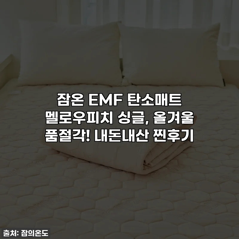 잠온 EMF 탄소매트 멜로우피치 싱글, 올겨울 품절각! 내돈내산 찐후기