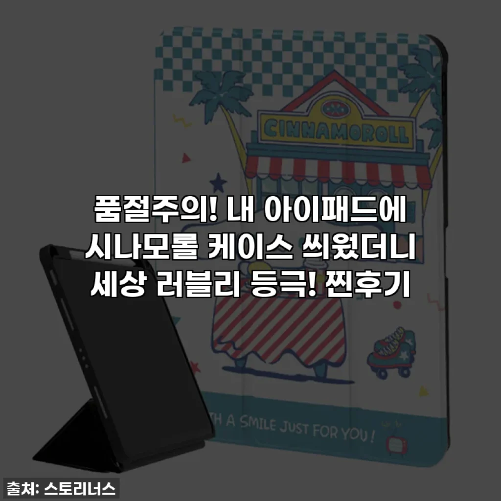 품절주의! 내 아이패드에 시나모롤 케이스 씌웠더니 세상 러블리 등극! 찐후기