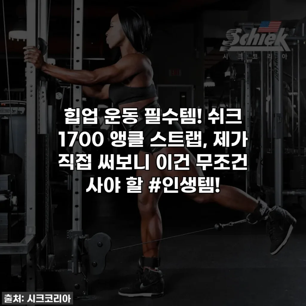 힙업 운동 필수템! 쉬크 1700 앵클 스트랩, 제가 직접 써보니 이건 무조건 사야 할 #인생템!