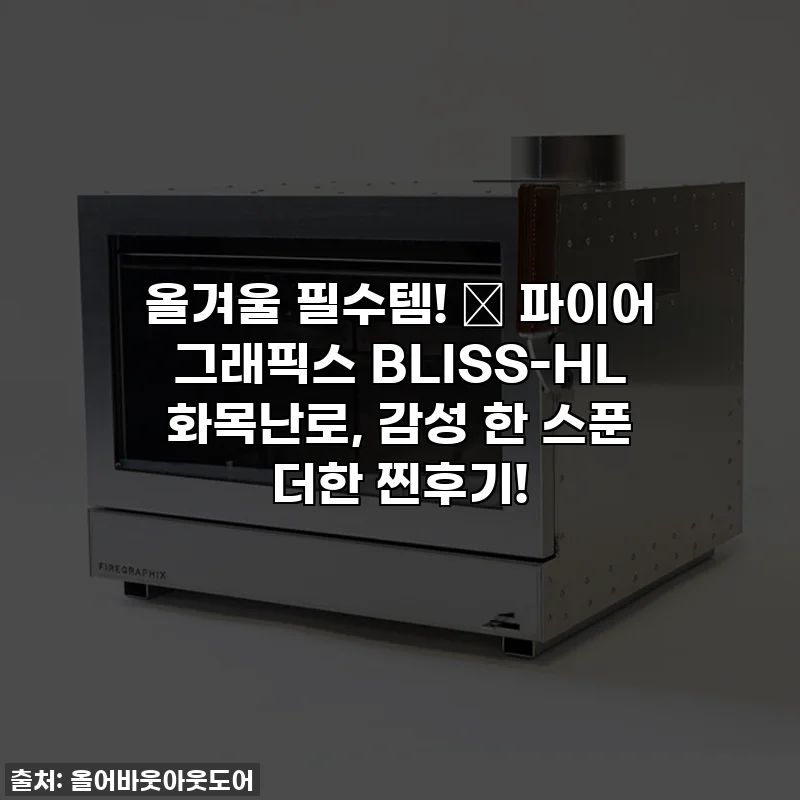 올겨울 필수템! 🔥 파이어 그래픽스 BLISS-HL 화목난로, 감성 한 스푼 더한 찐후기!