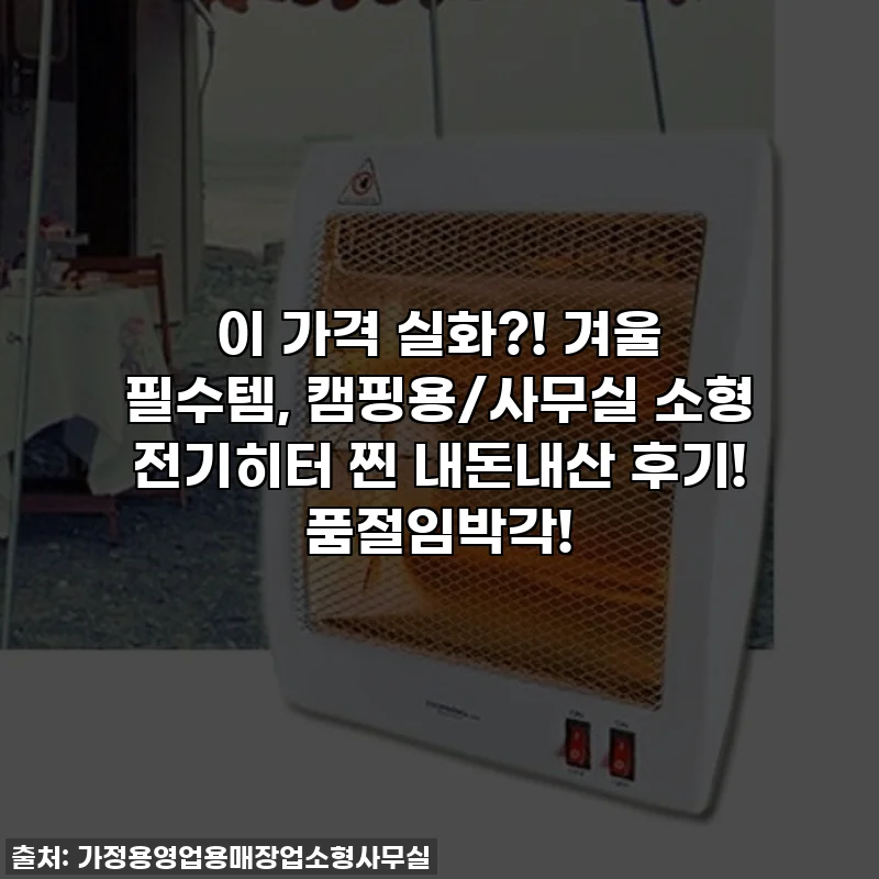 이 가격 실화?! 겨울 필수템, 캠핑용/사무실 소형 전기히터 찐 내돈내산 후기! 품절임박각!