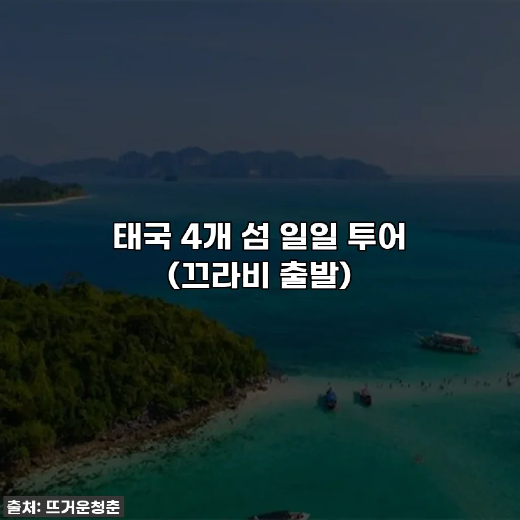 태국 4개 섬 일일 투어 (끄라비 출발)